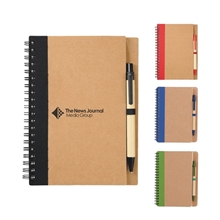a group of the eco spiral notebook with pen