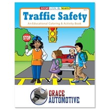 aerial view a group of coloring book traffic safety, image 1 of 2