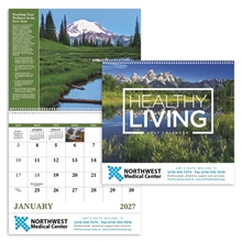 aerial view a group of healthy living - spiral calendar, image 1 of 19