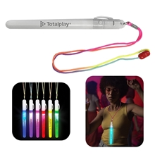 a clear light stick with rainbow necklace light up necklace