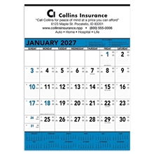 aerial view a group of triumph(r) calendars blue black contractor memo calendar, image 1 of 4