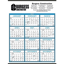 aerial view a group of span - a - year non - laminated wall calendar, image 1 of 2
