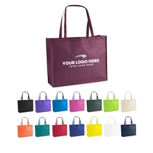 aerial view a group of non woven george tote bag - 20 x 16 - screen print, image 1 of 2