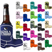 aerial view a group of boot slide - on scuba sleeve for bottles, image 1 of 2