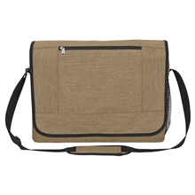 aerial view a beige high line messenger bag, image 1 of 2