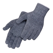 a gray gray cotton / polyester blend work gloves