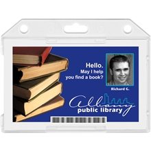 a clear plastic single card id holder