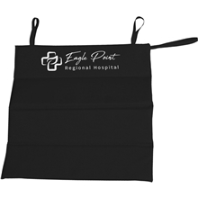 a black fold - up stadium cushion