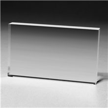 aerial view a clear rectangular acrylic paperweight - 3 x 5 x 3/4, image 1 of 3