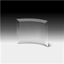 aerial view a acrylic curved standing award - 5 x 7, image 1 of 3