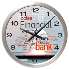 aerial view a silver bridge 14 brushed metal wall clock, image 1 of 3