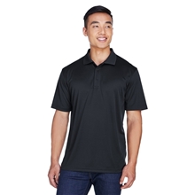 aerial view a black ultraclub - mens tall cool dry sport polo, image 1 of 7