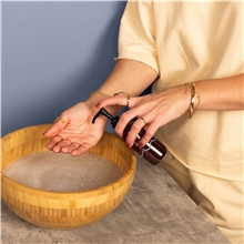 aerial view a group of 4 oz wash with pump cap - direct print, image 1 of 3