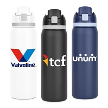 a group of two - toned clipsip 27 oz stainless steel straw bottle