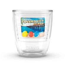 a clear tervis(r) classic tumbler enhanced embroidered emblem - 12 oz