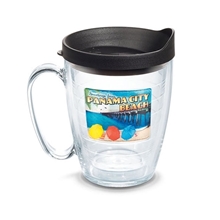 a black tervis(r) classic mug enhanced embroidered emblem - 16 oz