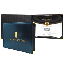 a navy blue diploma holder deluxe landscape
