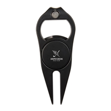 aerial view a group of bottle opener divot tool with ball marker, image 1 of 6