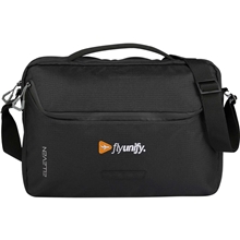 aerial view a group of elleven(tm) recycled messenger briefcase, image 1 of 3