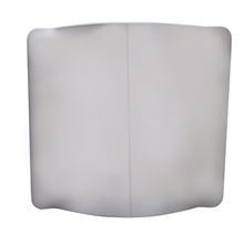 aerial view a white 8 eurofit bow floor backdrop display kit, image 1 of 9