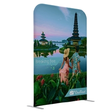 aerial view a white 3w x 4h eurofit tabletop straight wall kit, image 1 of 7