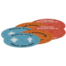 aerial view a white 18 indoor surface grip circles (set of six), image 1 of 3