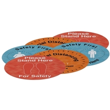 aerial view a white 12 indoor surface grip circles (set of six), image 1 of 4