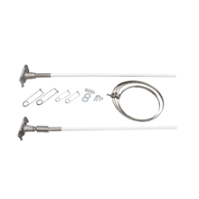 aerial view a white/silver 30 premium bracket system w / spring arm (single), image 1 of 2