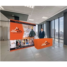 a group of 6 fitted table throw (full - color front only)