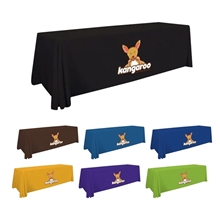 a group of 8 serged open - back polyester standard table throw