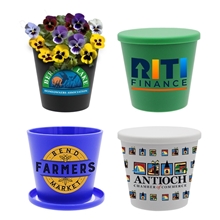 a group of recycled promo pot, full color digital