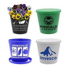 a group of recycled promo pot