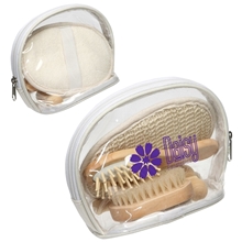 aerial view a clear with wood/beige naturally you spa kit, image 1 of 2