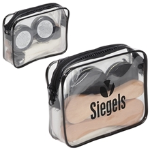 aerial view a clear/black quick shine shoe care kit, image 1 of 2