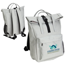 aerial view a light gray monarch business bag, image 1 of 2