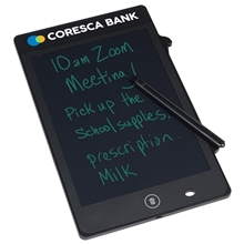 aerial view a black scribe 8.5 lcd writing tablet, image 1 of 4