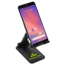 aerial view a black easel adjustable phone stand, image 1 of 3
