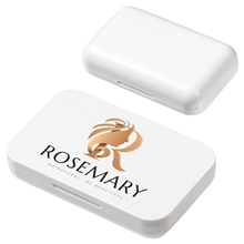 aerial view a white travelmate manicure kit, image 1 of 4