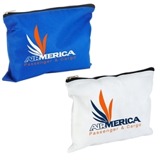 aerial view a group of sunny side zippered utility pouch, image 1 of 5