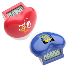 aerial view a group of healthy heart step pedometer, image 1 of 2