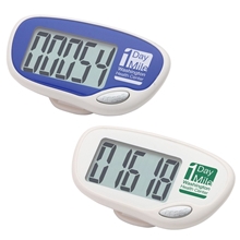 aerial view a group of oversized lcd pedometer with clip, image 1 of 2