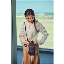 aerial view a group of aeroloft(r) jet black safety organizer neck wallet, image 1 of 4