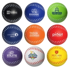 aerial view a group of baseball - shaped stress ball, image 1 of 2