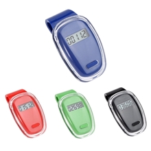 aerial view a group of clear cover fitness first pedometer, image 1 of 3