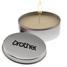 a silver aromatherapy candle tin