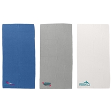 aerial view a group of seaside 30 x 60 waffle microfiber beach towel, image 1 of 2