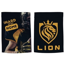 a group of polyester poplin garden flag 17 x 12 220gsm full color on two sides