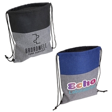 aerial view a group of quill non - woven / nylon drawstring backpack, image 1 of 2