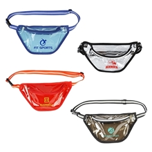 aerial view a group of diamond clear tpu belt bag, image 1 of 2