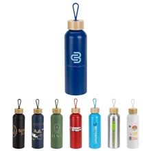 aerial view a group of asbury 24 oz recycled aluminum bottle, image 1 of 3